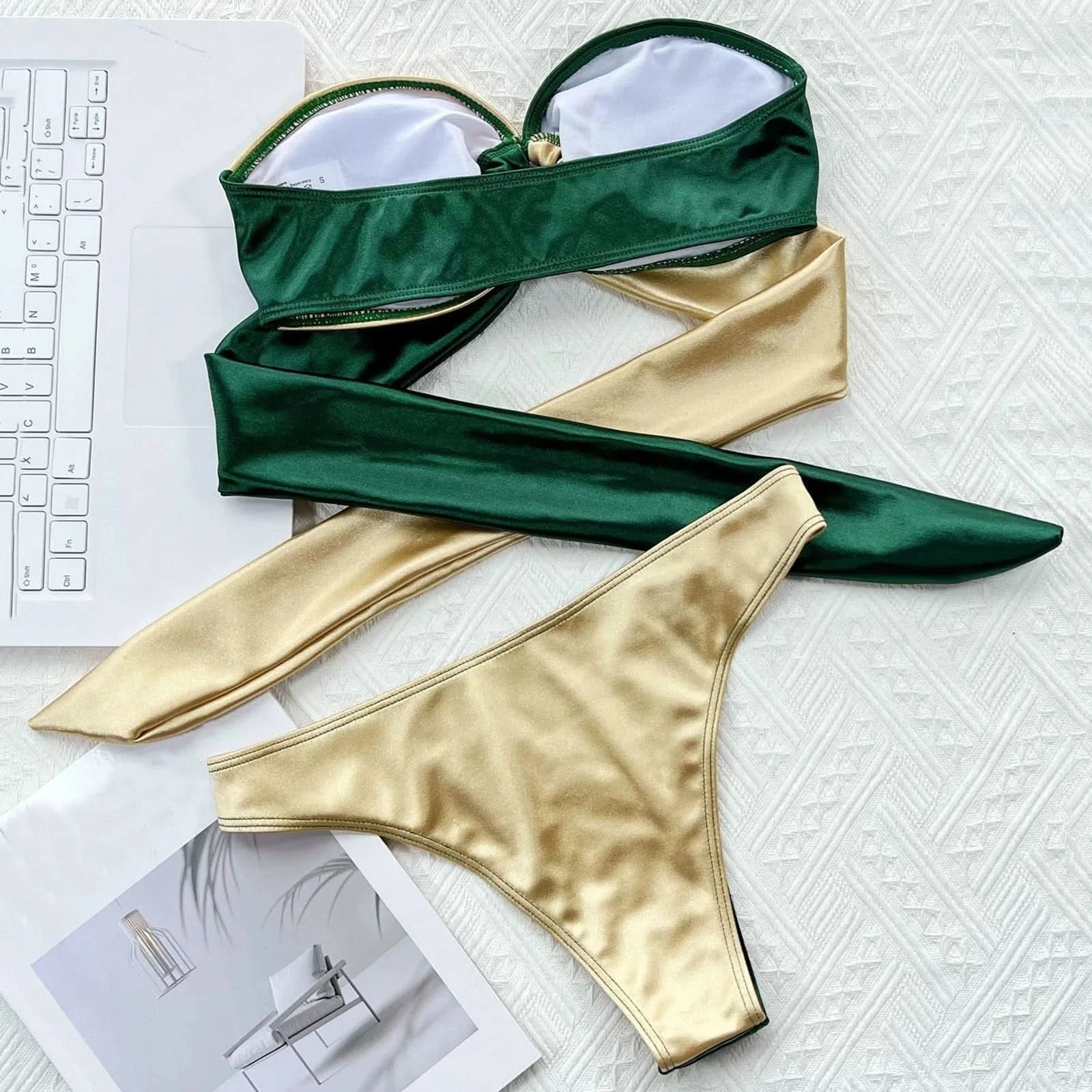 Bikini 2022 Sexy Swimwear Women Swimsuit Female Two Pieces Bikini Set Bandage Bathing Suits Beach Wear - LustMia