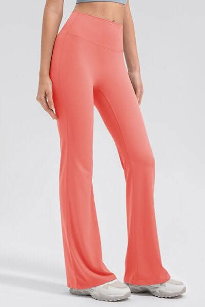 High Waist Straight Active Pants - LustMia