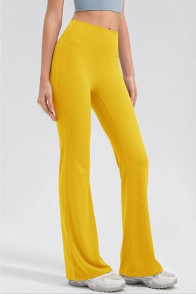 High Waist Straight Active Pants - LustMia