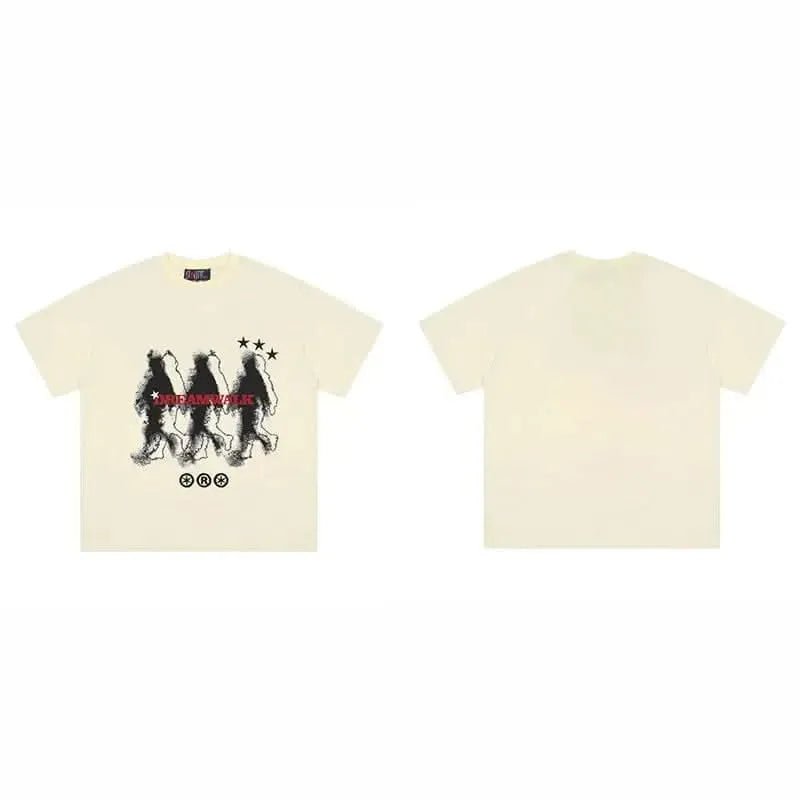 Men Graphic T-Shirts Oversized Cotton Summer Korean Fashion Y2K Streetwear Tops Short Sleeve Tees Pulovers Aesthetic Clothing - LustMia