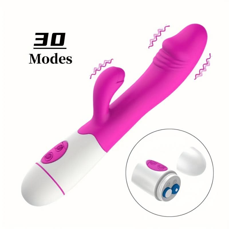 1pc AV Stick Vibrator 30 Frequencies Double Head Clitoris Vagina Masturbation Vibrator Massage Stick Sex Toy For Women - LustMia