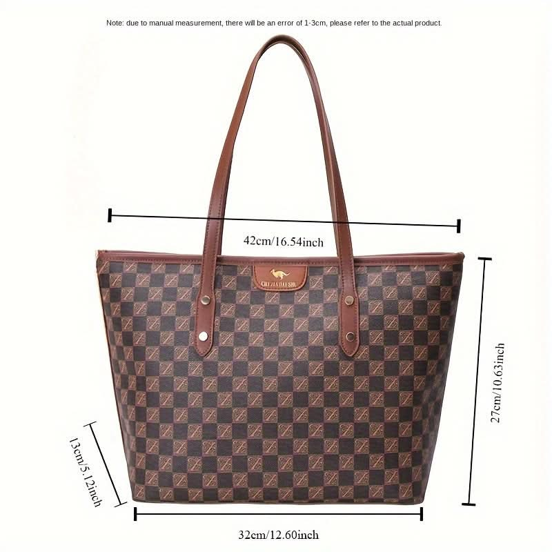 Fashionable Tote Bag With Zipper Closure, Lining - LustMia