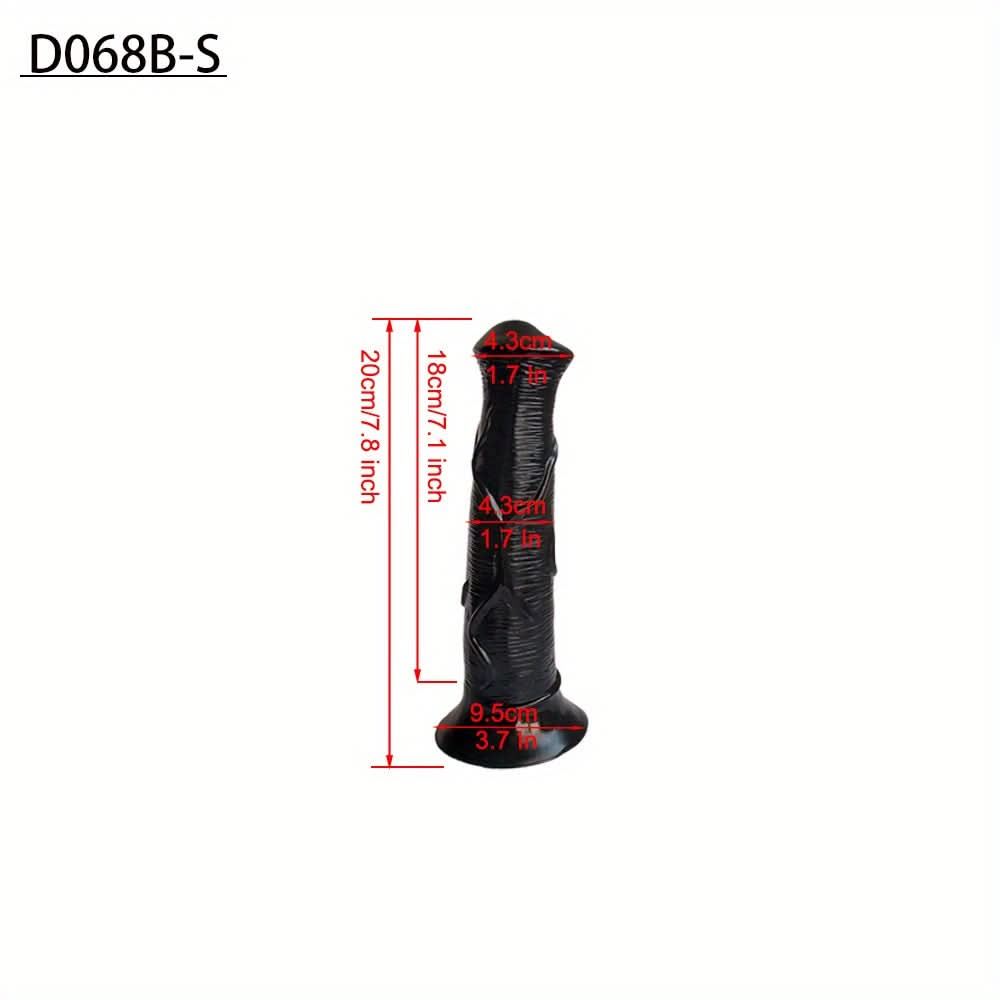 1pc Black Horse Dildo Realistic Animal Dildos With Suction Cup Monster Butt Plug Anal Plug Anal Sex Toys For Men Women Lesbian Gay Pleasure - LustMia