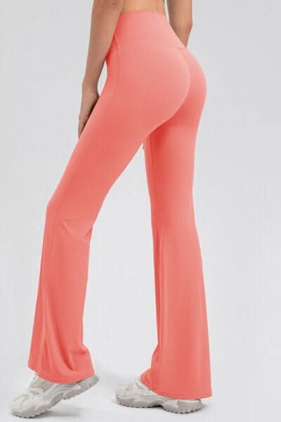 High Waist Straight Active Pants - LustMia