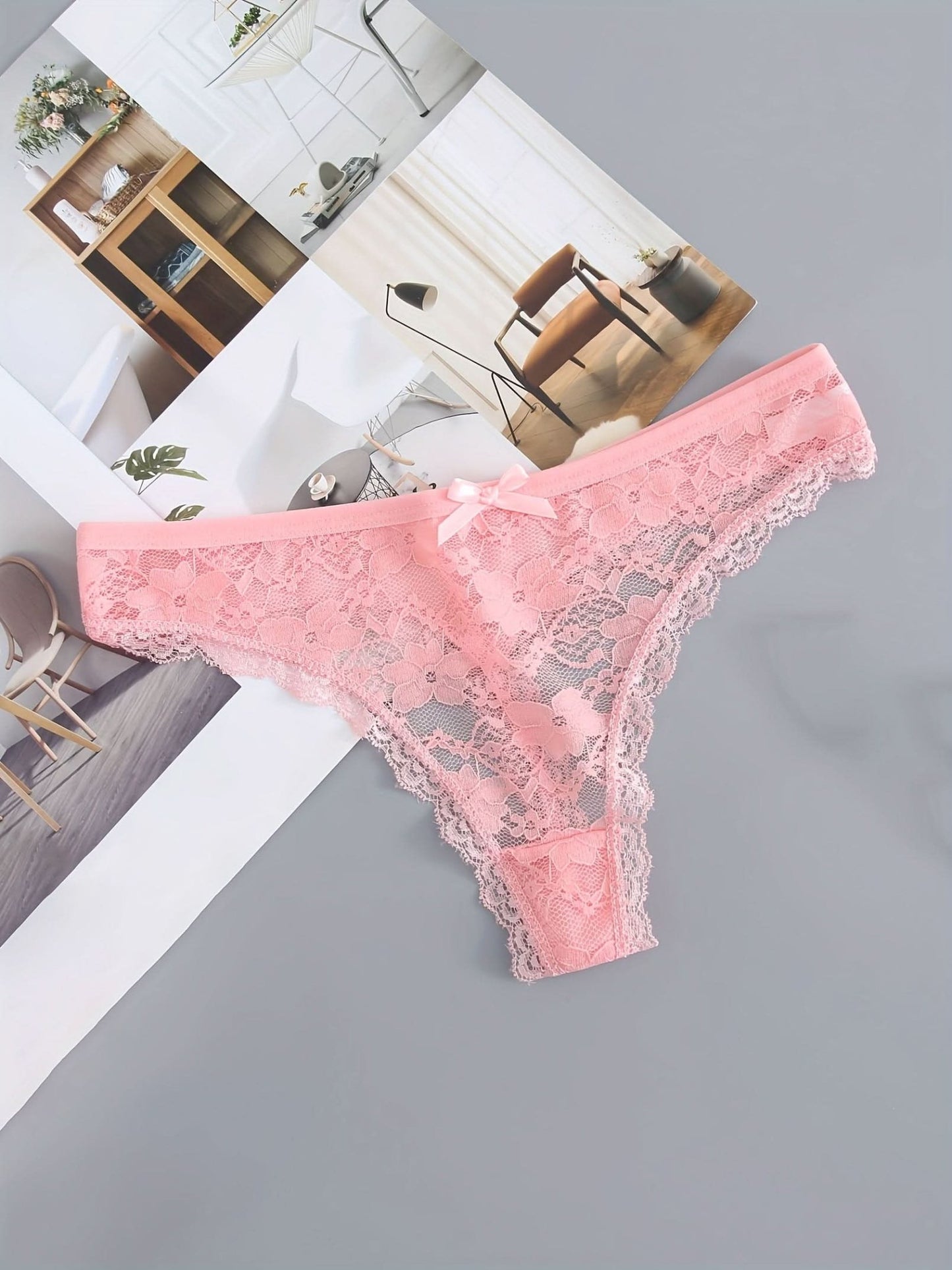 6pack Women's Lace Thong Panty - LustMia