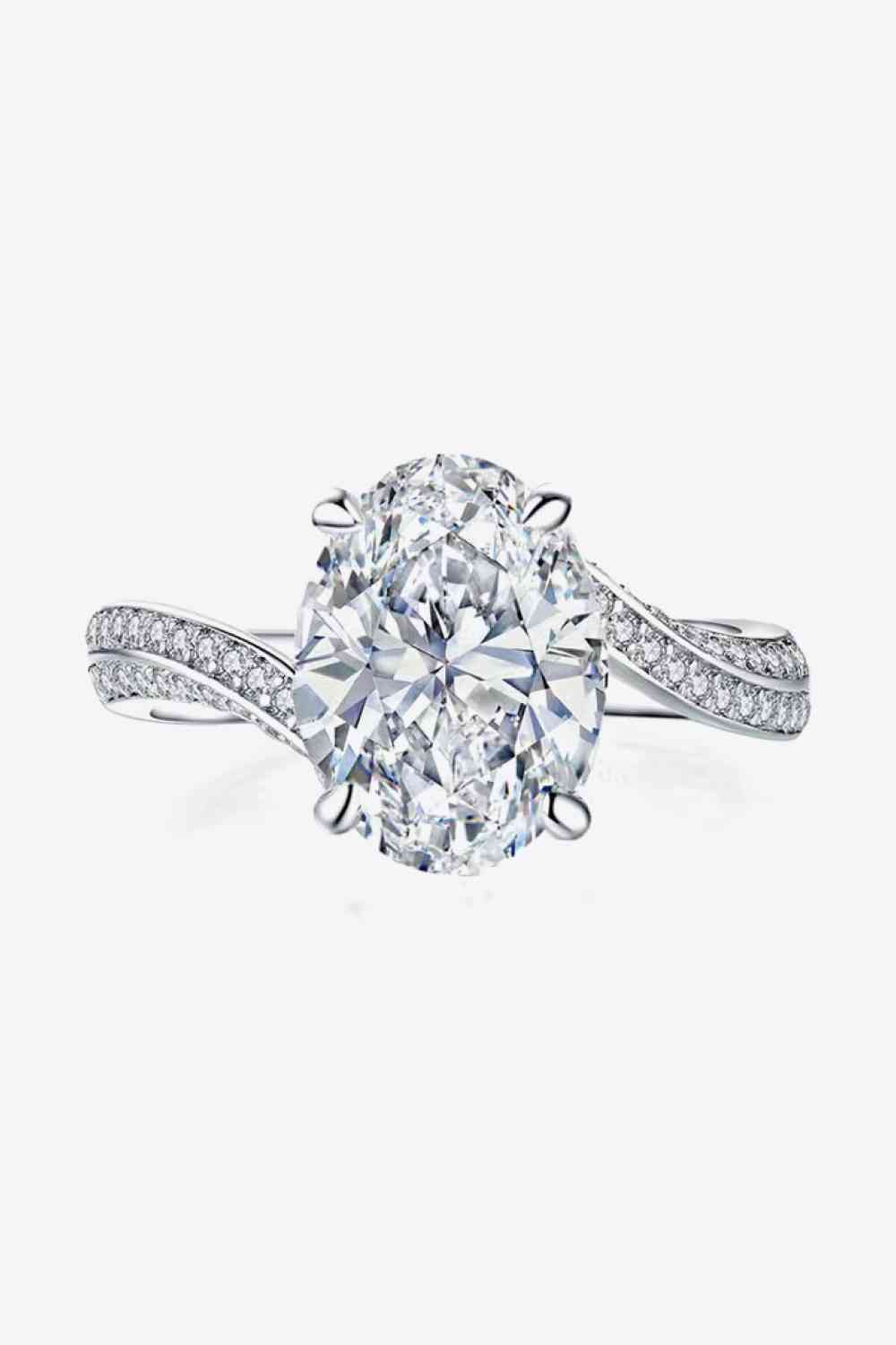 3 Carat Moissanite Side Stone Ring - LustMia