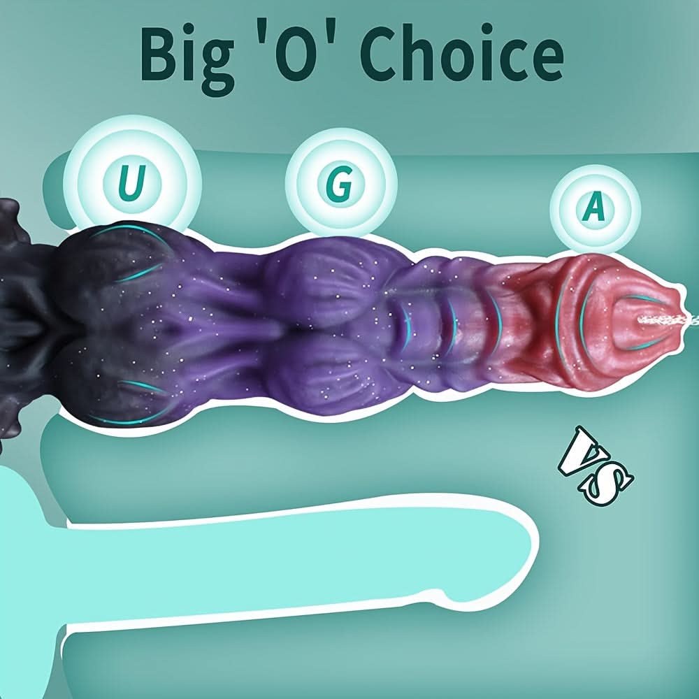 1pc Liquid Silicone 9.6" Monster Dildo Squirting Dildo Silicone Ejaculating Dildo With Knots, Fantasy Dildo Thick Dragon Dildo Horse Dildo With Strong Suction Cup, Huge Dog Dildo Soft Anal Dildo, Adult Toys For Women Men - LustMia