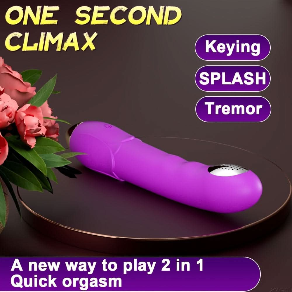 G - Spot Silent Vibrator Sex Toys for Women with 10 Vibration Modes, Vibrating Dildo Clitoris Nipple Vagina Massagers For Shower and Cleaning, Soft Silicone Waterproof Adult Sex Toys For Solo Play or Couples - LustMia