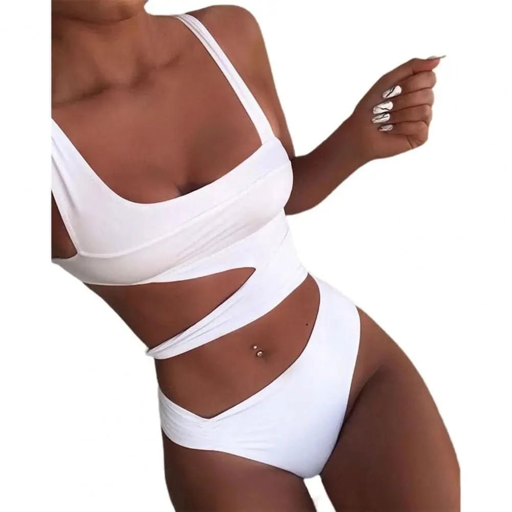 Shoulder Strap Slim Fit Swimming Training Bathing Suits for Swimming - LustMia