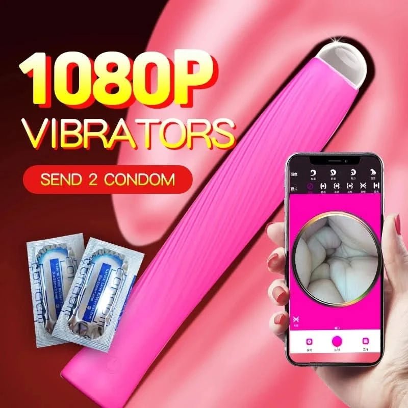 1080P WiFi Vagina Endoscope Camera sex Dildo Vibrator Lntelligent Visual 5 Frequencies APP Control Dildo Body Massager - LustMia