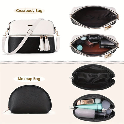 3 - in - 1 Tote Bag Handbags and Crossbody for Women Fashion and Purse Set 3pcs - LustMia