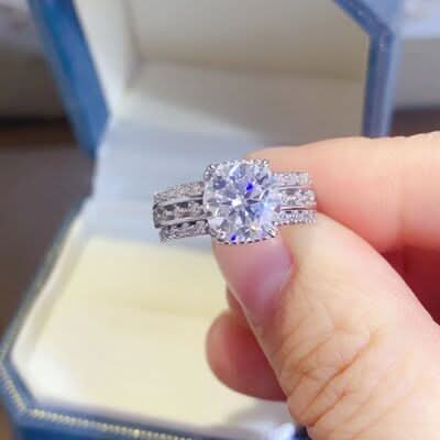 2 Carat Moissanite 925 Sterling Silver Ring - LustMia