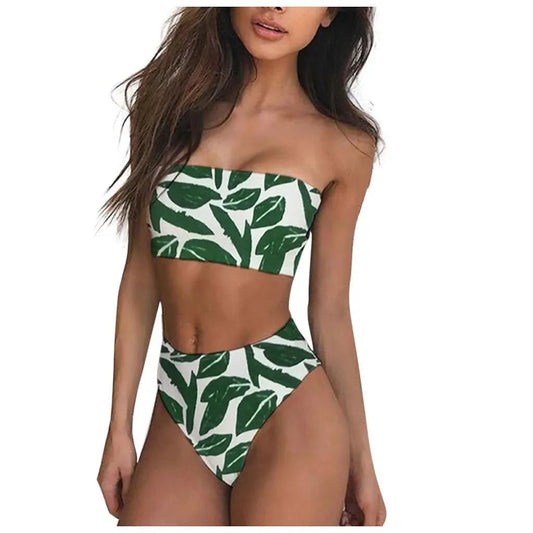 Women Bikini Women Swimwear Leopard Leaves Bikini Sexy Biquini Swim Suit Push Up Swimsuit Female Beachwear Swimming Bikini Women - LustMia