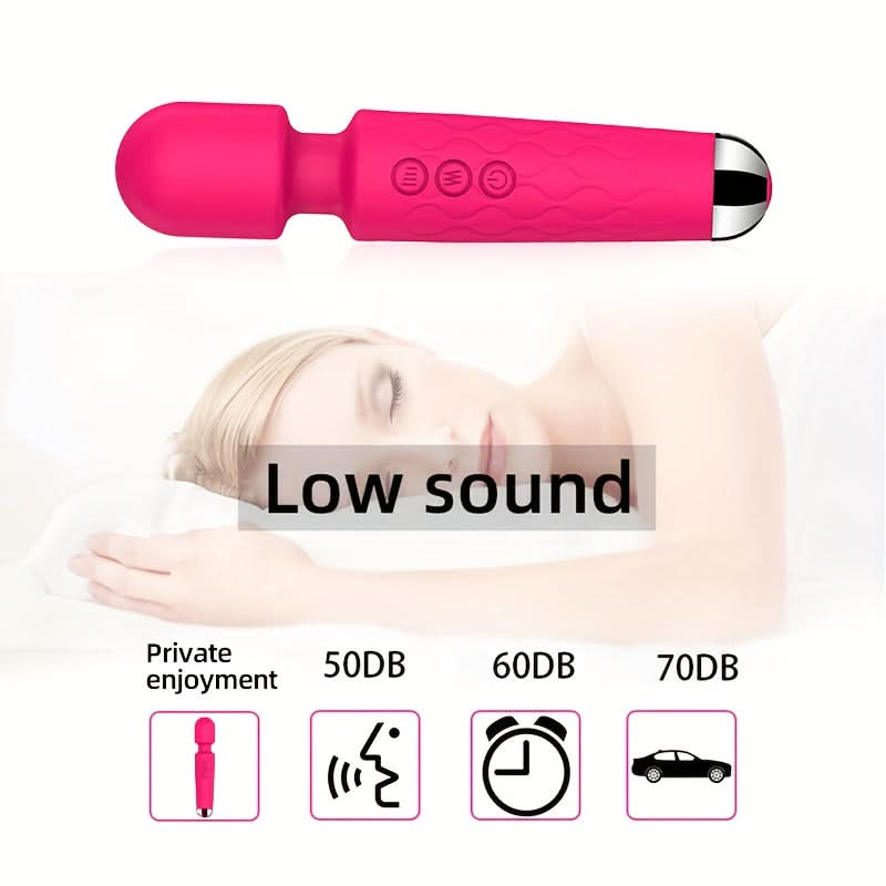 1pc AV Stick Vibrator Adult Sex Products, Women's Multi - functional USB Rechargeable Handheld Body Massager, Clitoral G - spot Vibrator Women's Sex Toy, 20 - frequency Strong Vibration Mini Flirting Massage Stick Masturbation Vibrator - LustMia