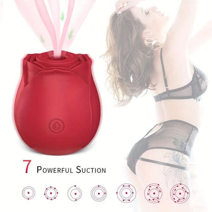 10Mode Rose Vibrator Luxurious Stimulation for Couples Rechargeable LatexFree - LustMia