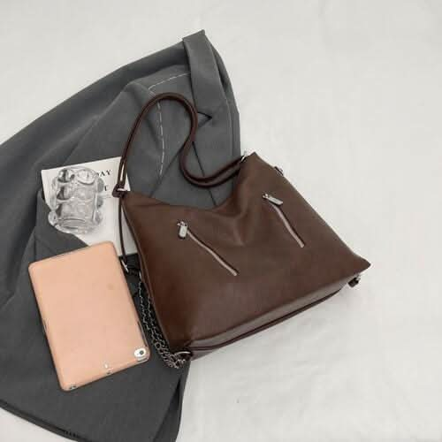 PU Leather Tote Bag - LustMia