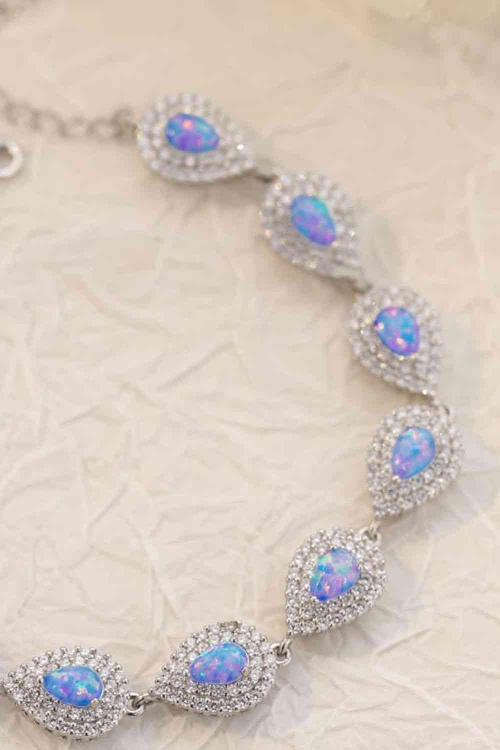 925 Sterling Silver Opal Bracelet - LustMia