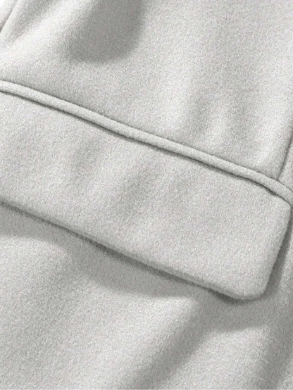 Manfinity Mode Men'S Shirt Collar Lapel Woolen Coat - LustMia