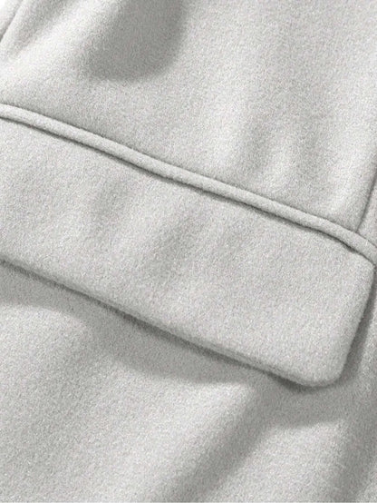 Manfinity Mode Men'S Shirt Collar Lapel Woolen Coat - LustMia