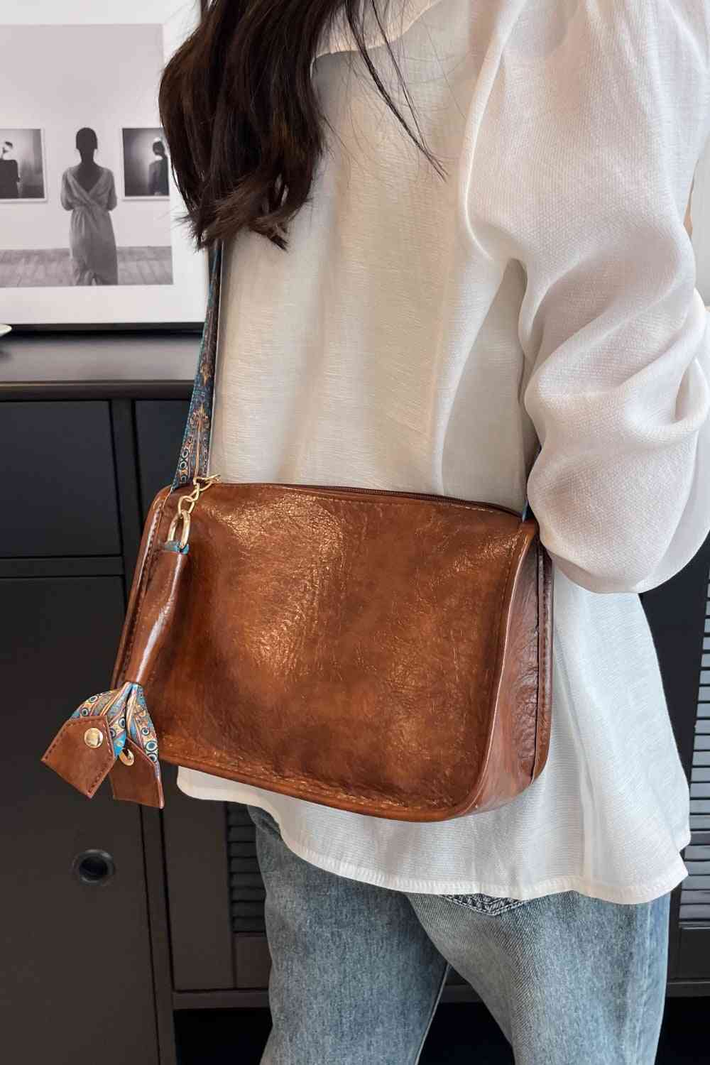 Adored PU Leather Shoulder Bag - LustMia