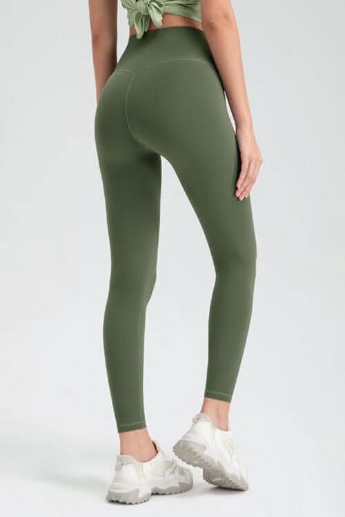 Wide Waistband High Waist Sport Leggings - LustMia