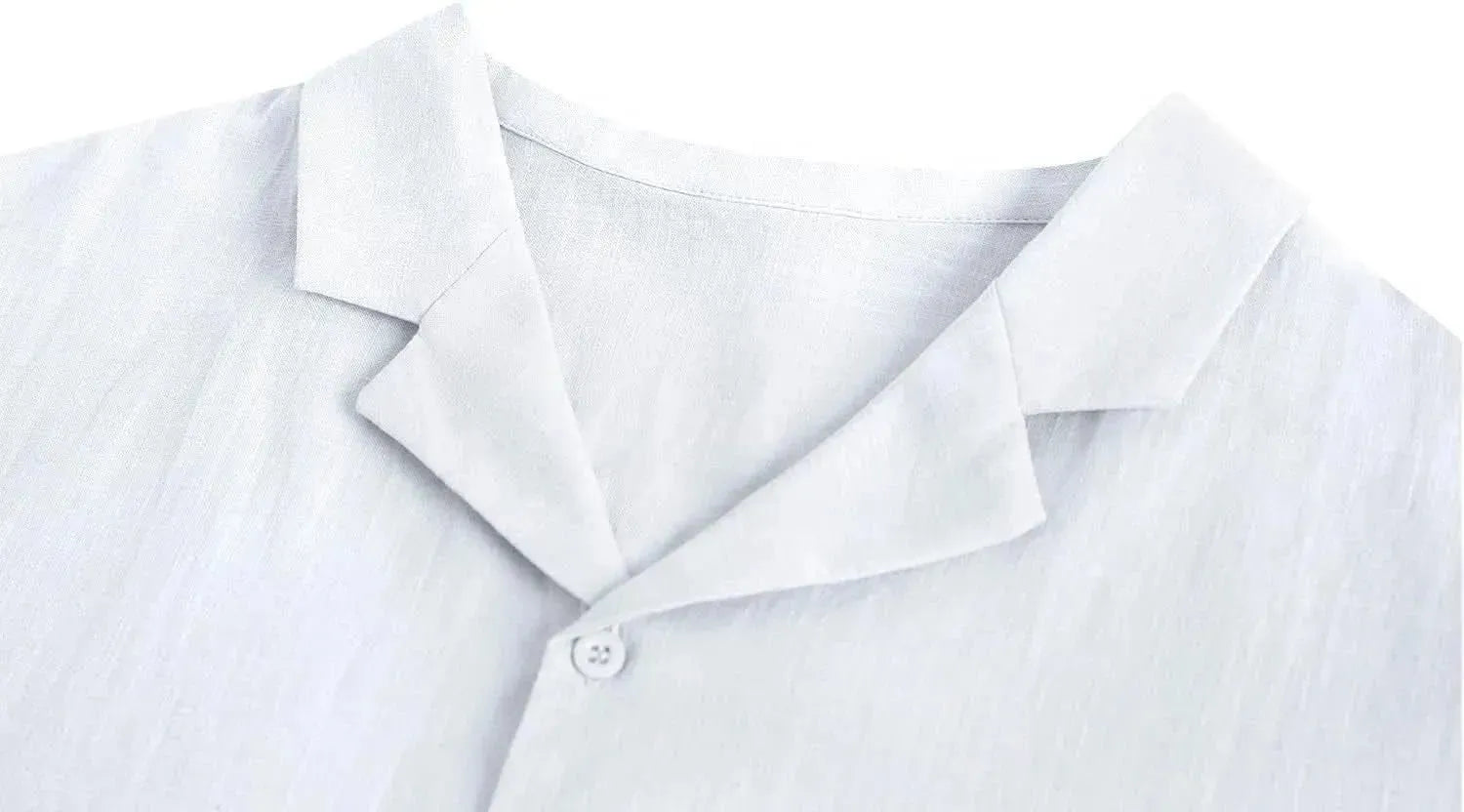 Men'S Cotton Linen Shirt Short/Long Sleeve Camp Shirt Hippie Casual Summer Beach Shirts - LustMia