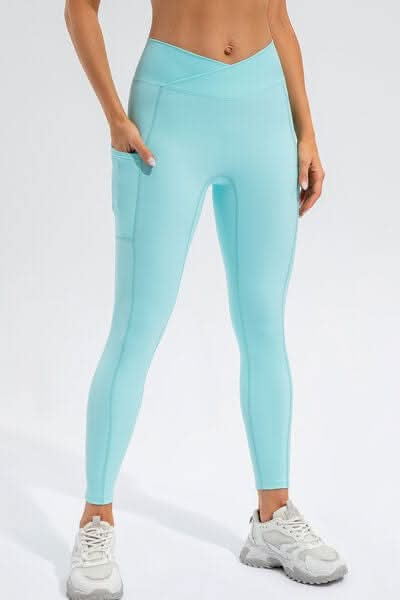 High Waist Active Leggings with Pockets - LustMia