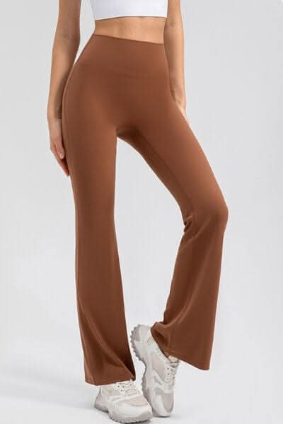 High Waist Straight Active Pants - LustMia