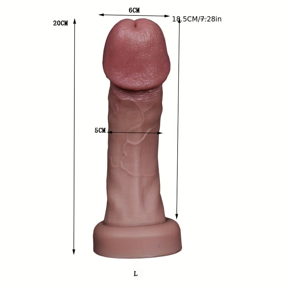 1pc Simulation Dildo For Female Pleasure, Silicone Female Sex Toy, Anal Plug Dildo Vaginal Stimulation Dildo Adult Couple Flirting Toy With Suction Cup For Handfree Play, Adult Supplies - LustMia