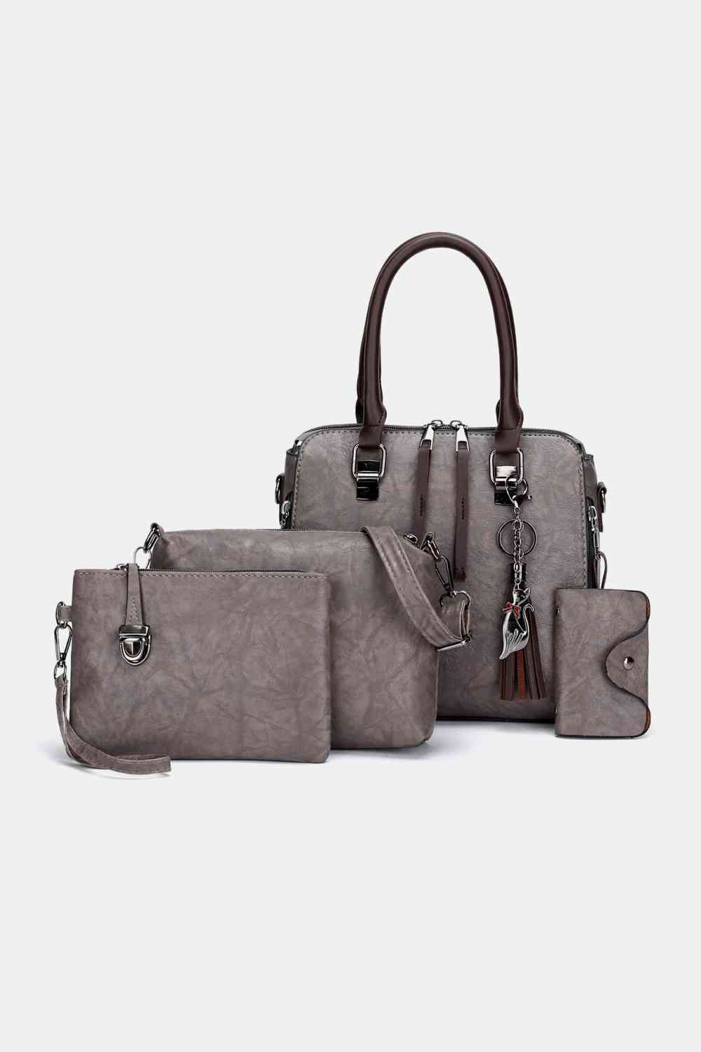 4 - Piece PU Leather Bag Set - LustMia