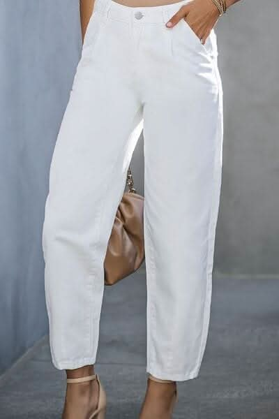 High - Waist Straight Jeans - LustMia