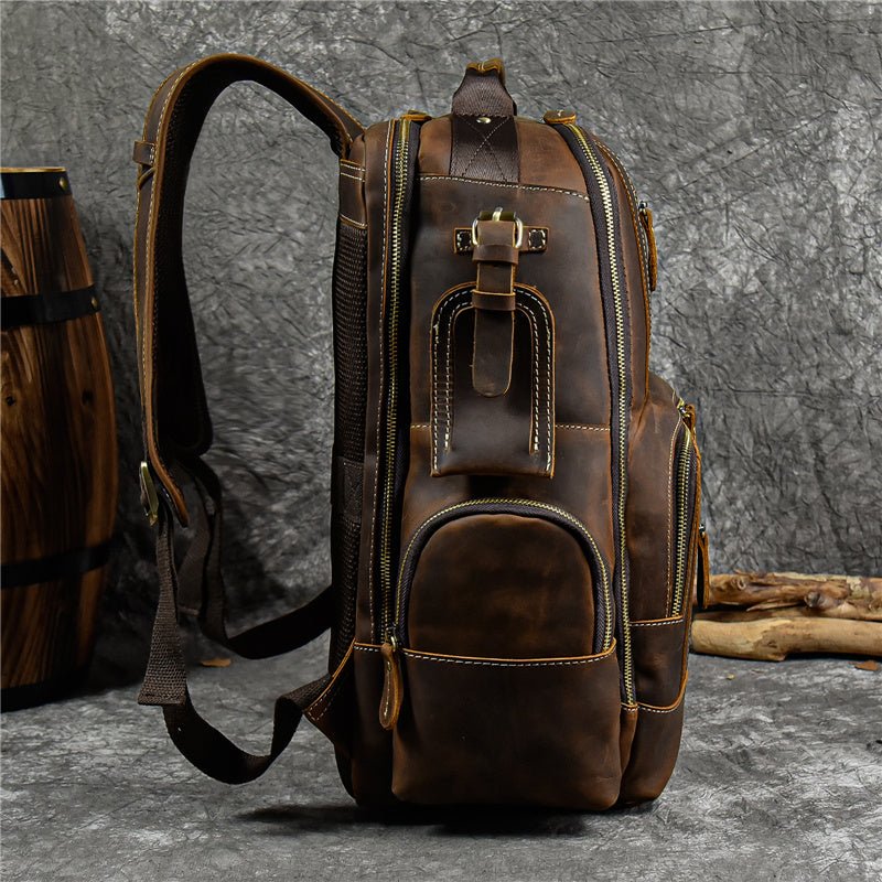 Vintage Leather Backpack by Lustmia - LustMia