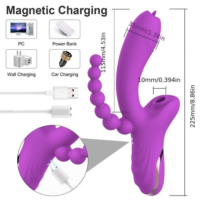 1pc Fully Automatic Rechargeable Vibrator, High - power Female AV Vibrator, Waterproof Adult Toy Sex Toys For Couples - LustMia