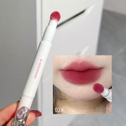 Fluffy Velvet Soft Lip Glaze Liquid Lipstick, Nude Matte Rose Red Pigment Waterproof Long Lasting Makeup For Cheek And Lip - LustMia