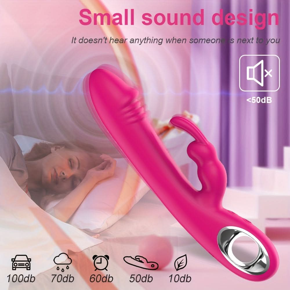 1pc Rabbit Vibrator G - spot Vibrating Massager 10 Frequency Strong Vibration Dual Head Simulation Dildo Clitoral Vaginal Stimulator Female Pleasure Flirting Sex Toys - LustMia