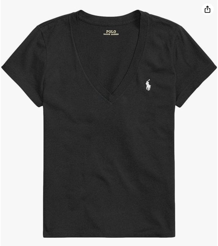 Polo RL Women's V - Neck Pony T-Shirt - LustMia