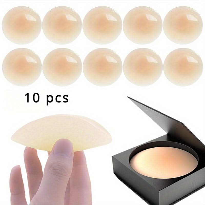 10 Pcs Seamless Reusable Nipple Pasties Discreet Comfortable - LustMia