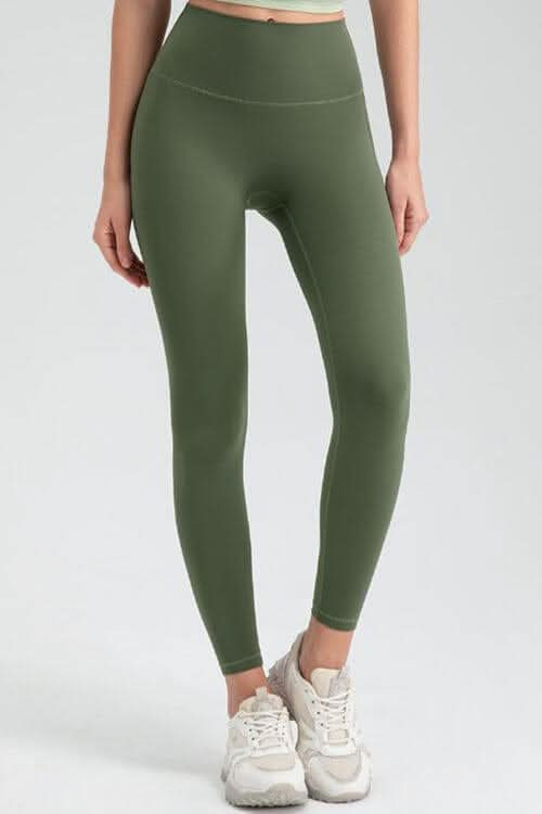 Wide Waistband High Waist Sport Leggings - LustMia