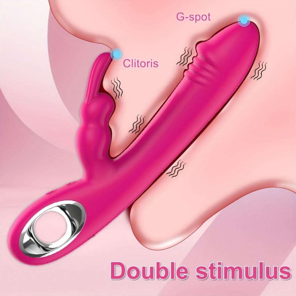 1pc Rabbit Vibrator G - spot Vibrating Massager 10 Frequency Strong Vibration Dual Head Simulation Dildo Clitoral Vaginal Stimulator Female Pleasure Flirting Sex Toys - LustMia