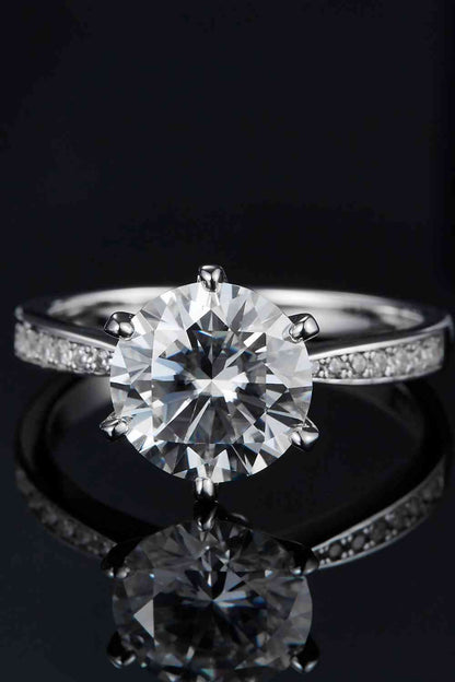 3 Carat Moissanite Side Stone Ring - LustMia