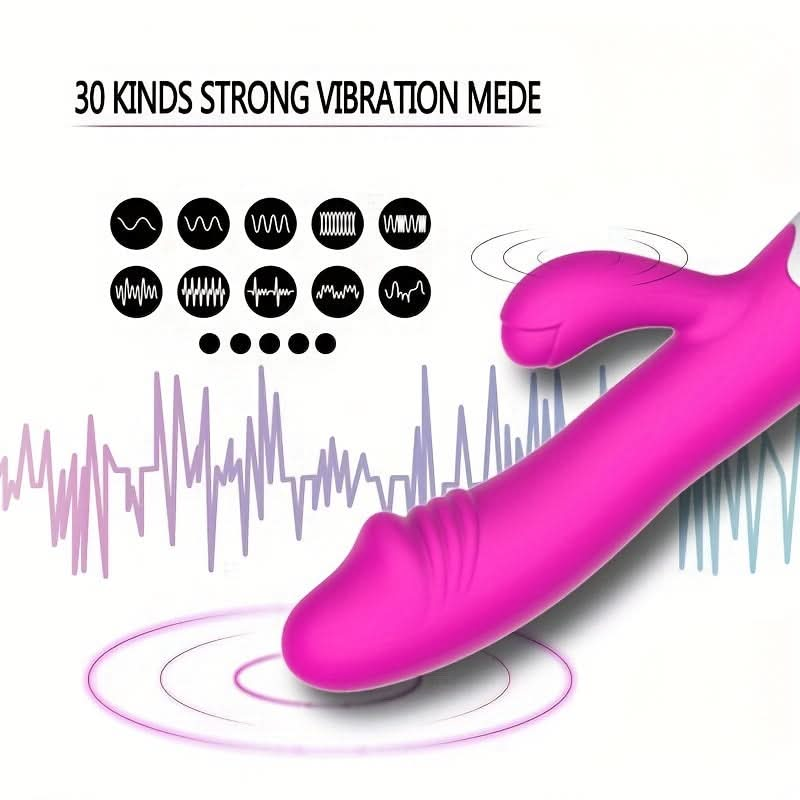 1pc AV Stick Vibrator 30 Frequencies Double Head Clitoris Vagina Masturbation Vibrator Massage Stick Sex Toy For Women - LustMia