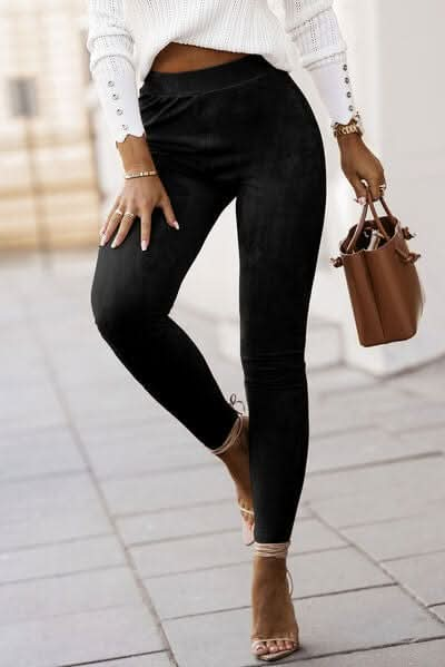 High Waist Skinny Leggings - LustMia