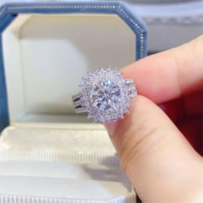 2 Carat Moissanite 925 Sterling Silver Ring - LustMia