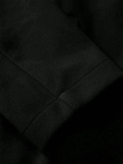 Manfinity Mode Men'S Shirt Collar Lapel Woolen Coat - LustMia