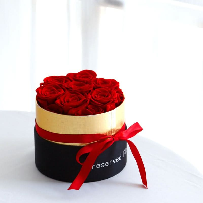 Eternal Roses In Box Preserved Real Rose Flowers With Box Set Valentines Day Gift Romantic Artificial Flowers - LustMia