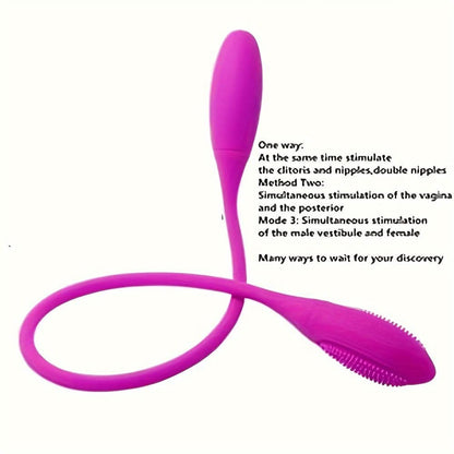 Double Head Vibrator Egg Toy Powerful G Spot Stimulator Vibrators Dildo Women Clitoris Plug Anal Soft Masturbator Sex Toys For Couple Women Men - LustMia