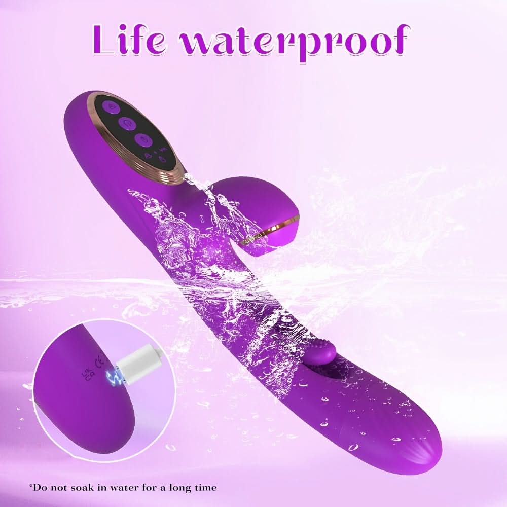 10Frequency GSpot Vibrator with Suction and Blowing Waterproof Silicone - LustMia