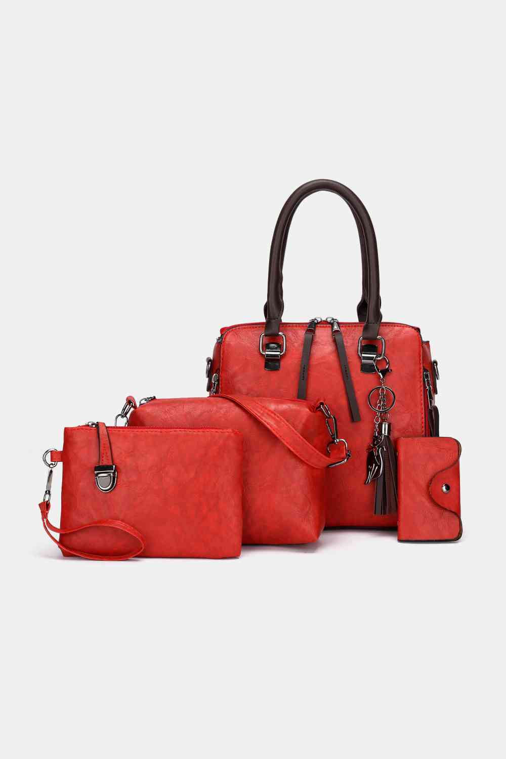 4 - Piece PU Leather Bag Set - LustMia