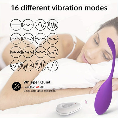 Luxurious Purple Silicone Vibrator with 10 Modes and Remote Control - LustMia