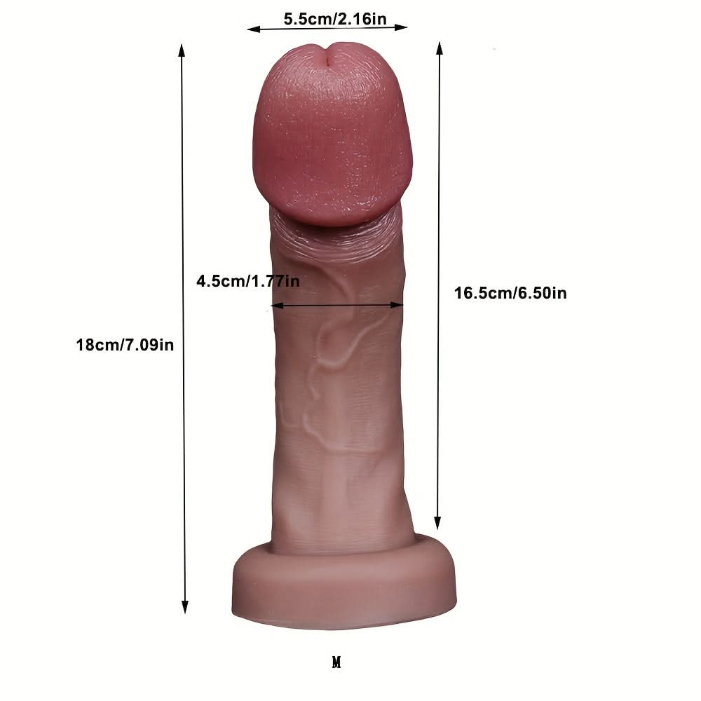 1pc Simulation Dildo For Female Pleasure, Silicone Female Sex Toy, Anal Plug Dildo Vaginal Stimulation Dildo Adult Couple Flirting Toy With Suction Cup For Handfree Play, Adult Supplies - LustMia